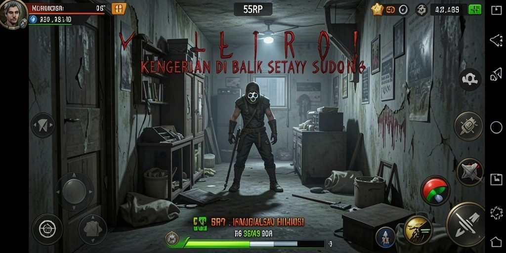 Gameplay menegangkan dalam 55RP dengan suasana mencekam.