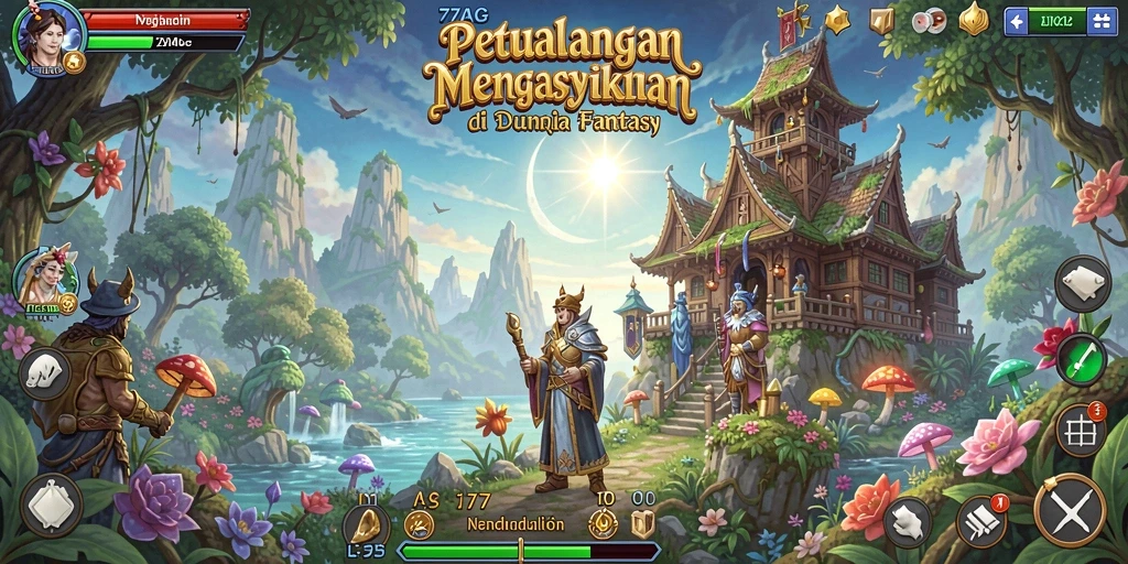 Tampilan gameplay <strong>77AG</strong> yang menampilkan petualangan epik.