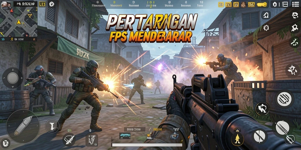 Screenshot gameplay 99ZK menampilkan aksi tembak-menembak yang seru.