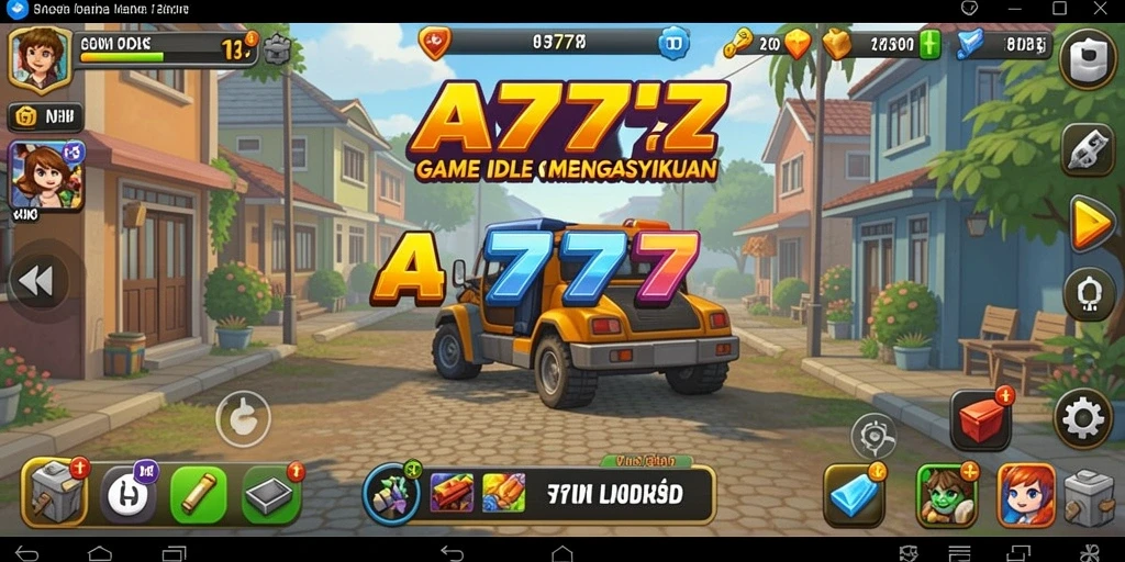 Screenshot A7777 menampilkan gameplay menarik dengan karakter dan lingkungan yang cerah.