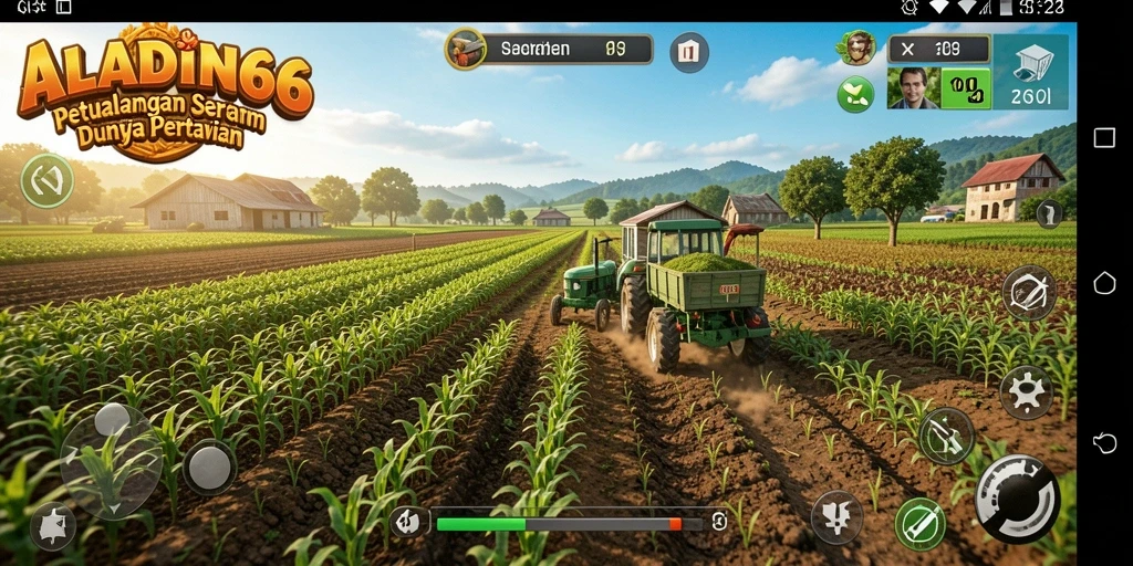 Gameplay menarik ALADIN66 dalam mengelola pertanian yang penuh warna.