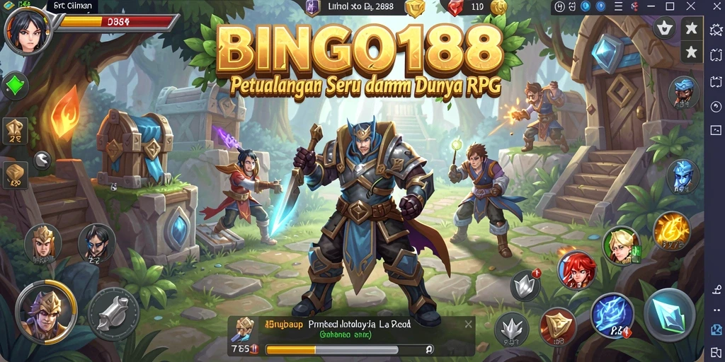 Tampilan gameplay seru dalam BINGO188 dengan karakter yang beragam.