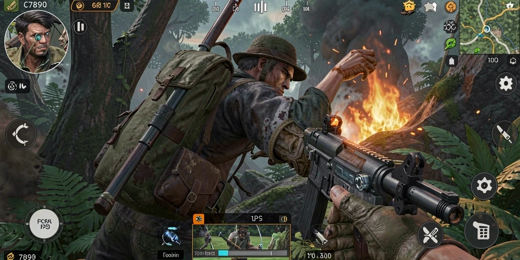 Tampilan gameplay C7890 yang mendebarkan dan penuh aksi.