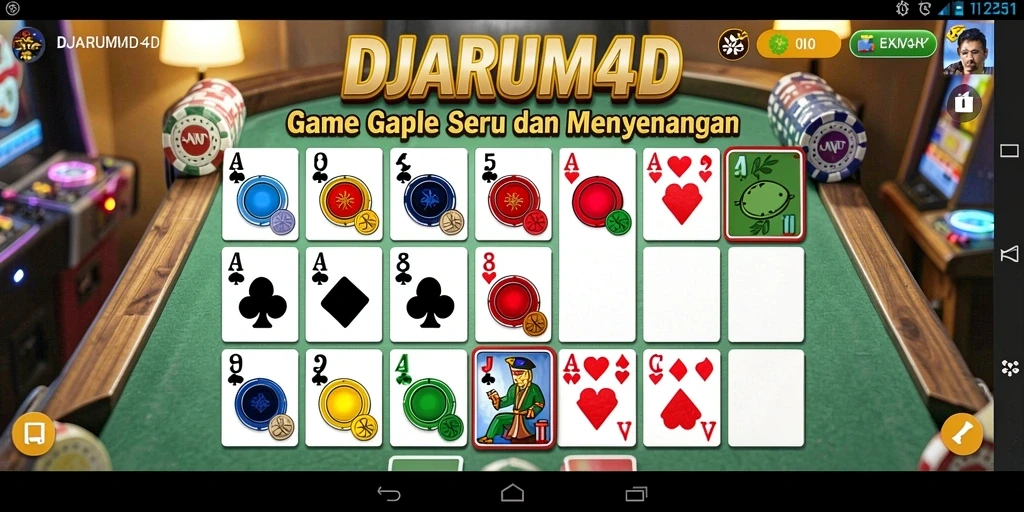 Screenshot gameplay <strong>DJARUM4D</strong> menunjukkan keseruan bermain Gaple secara online.