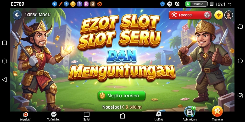 Screenshot gameplay EE789 menampilkan berbagai tema slot yang menarik.
