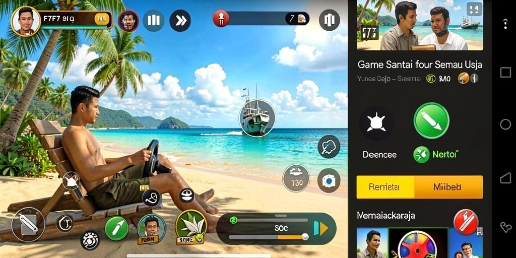 Screenshot F7F7 menampilkan aksi gameplay yang dinamis dan menyenangkan.
