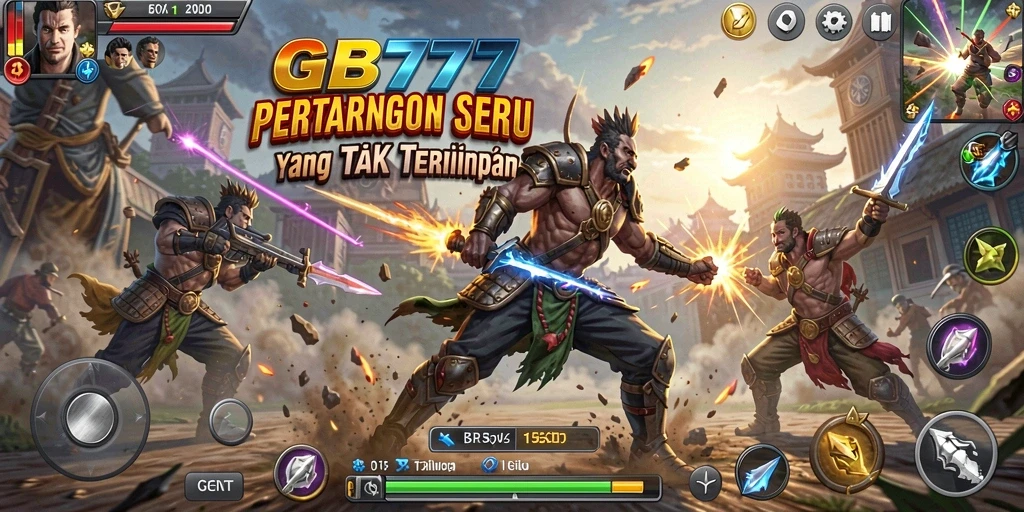 Tangkapan layar menampilkan seru dan intensitas pertarungan di GB777.