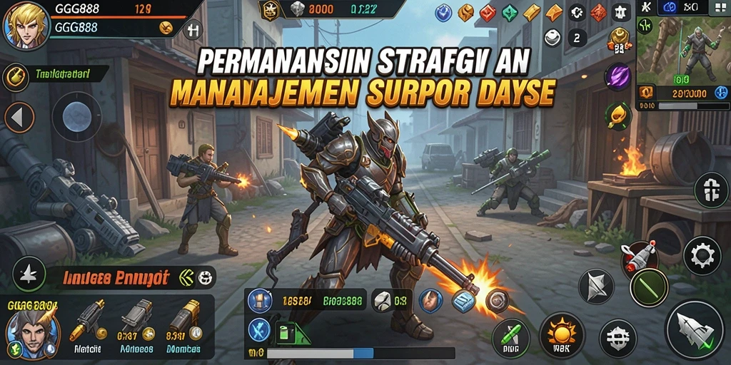 Screenshot GGG888 menampilkan aksi pertempuran strategi yang mendebarkan.
