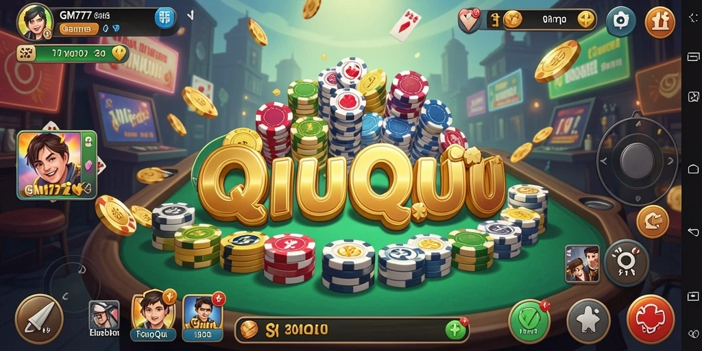 Tampilan menarik dari gameplay QiuQiu di GM777.