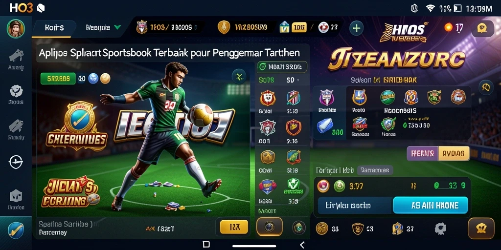 Tampilan screenshot gameplay HO3 menampilkan taruhan olahraga yang mengasyikkan.