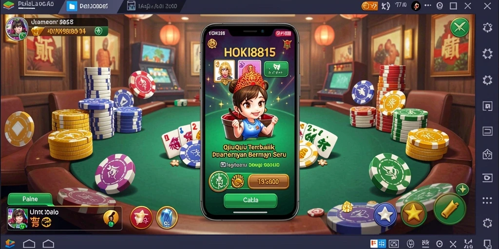 Screenshot HOKI8815 menampilkan gameplay QiuQiu yang seru.