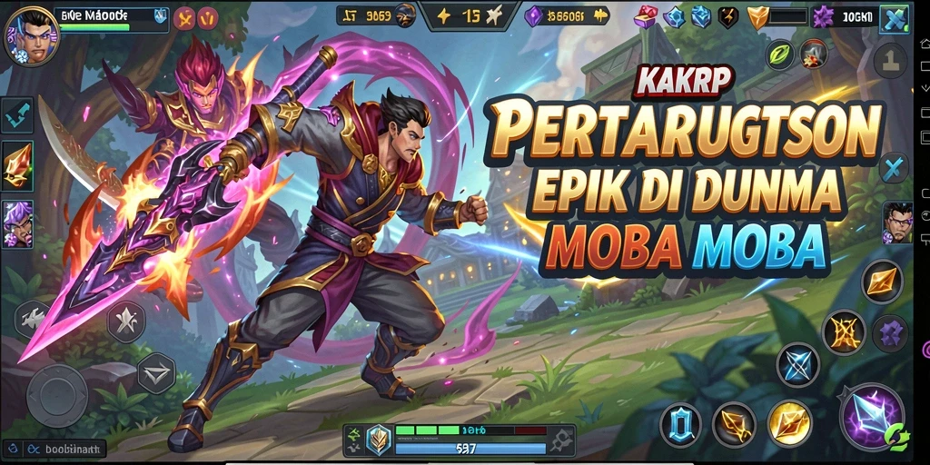 Tampilan gameplay seru dalam pertempuran MOBA KAKRP.