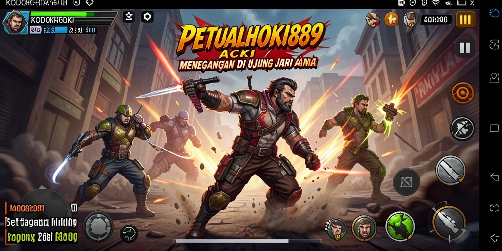 Tangkapan layar menunjukkan momen mendebarkan dari gameplay KODOKHOKI889.