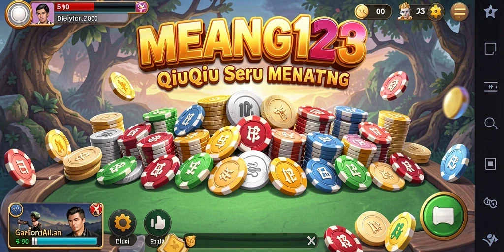 Screenshot gameplay MENANG123 yang menampilkan momen seru bermain QiuQiu.