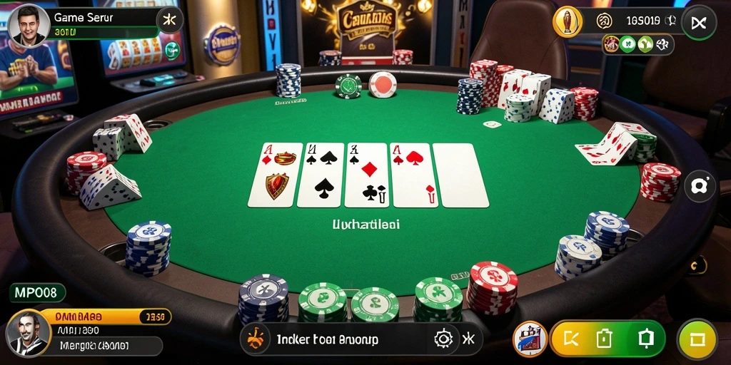 Tampilan gameplay Poker yang menarik dan kompetitif di MPO08.