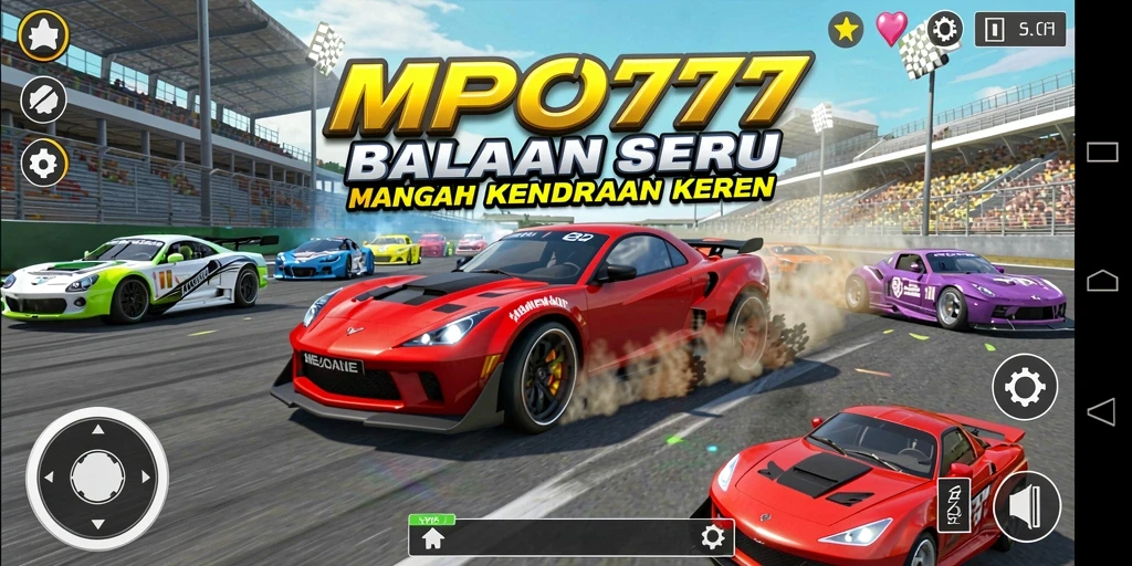 Tampilan menarik dari gameplay balapan seru MPO777.