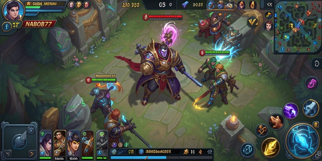 Screenshot gameplay NABOB77 dengan aksi pertarungan seru.