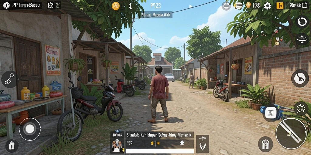 Tampilan gameplay menarik dari PP123 dengan berbagai pilihan simulasi.