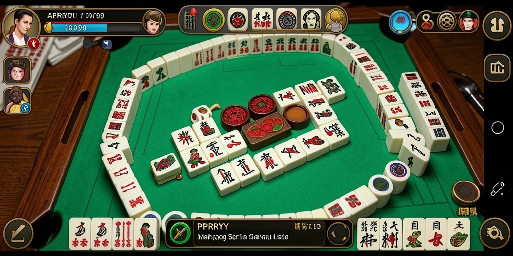 Tampilan apik gameplay <strong>PPRRYY</strong> dengan ubin Mahjong yang berwarna-warni.