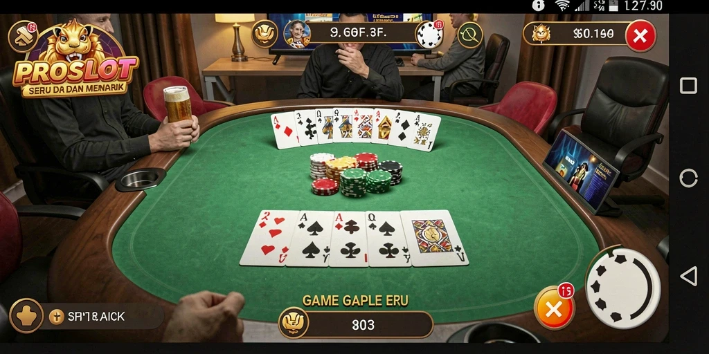 Screenshot dari gameplay seru Gaple di PROSLOT.