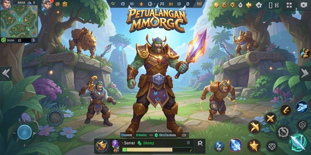 Screenshot utama RP8 menampilkan aksi seru dalam game MMORPG.