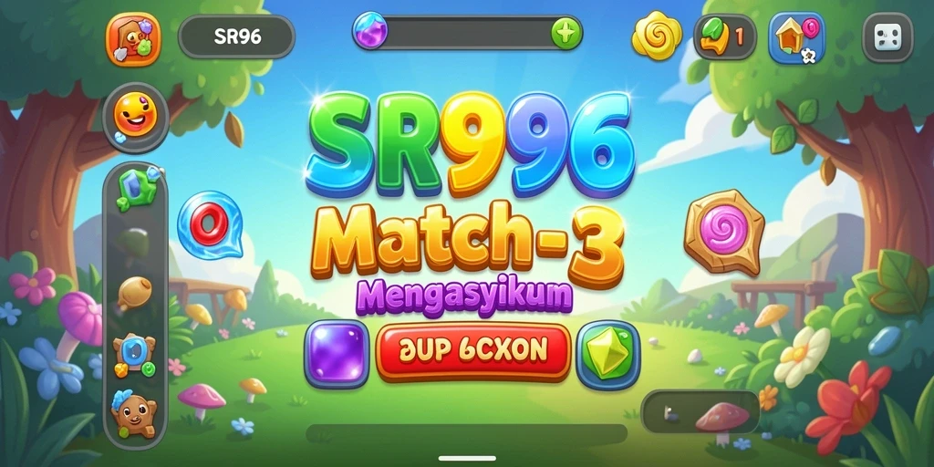 Tampilan menarik dari gameplay Match-3 SR996.