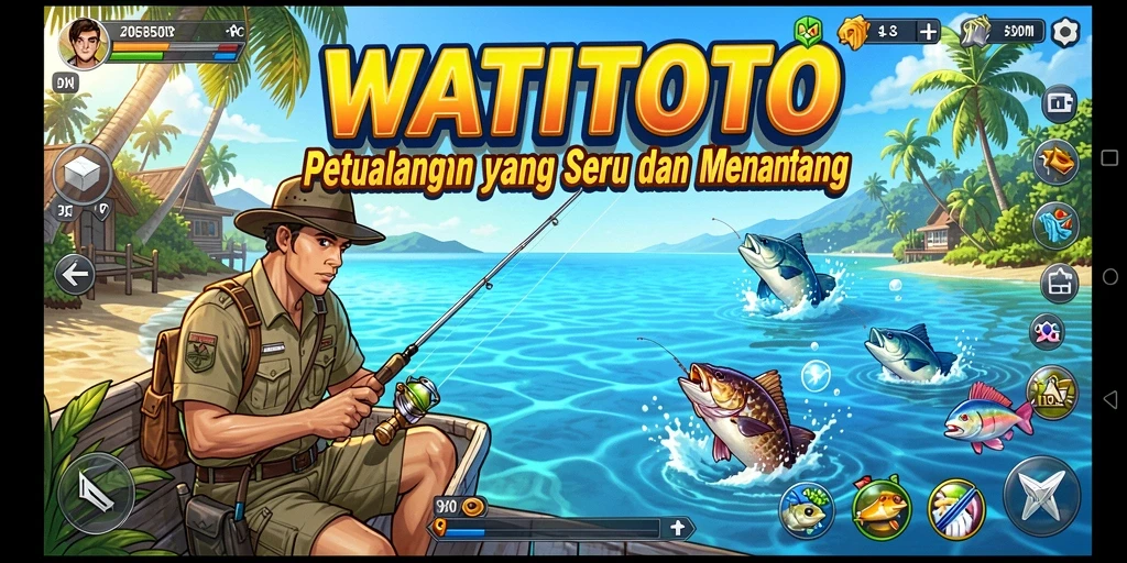 Tangkapan ikan yang menakjubkan dalam gameplay WATITOTO.