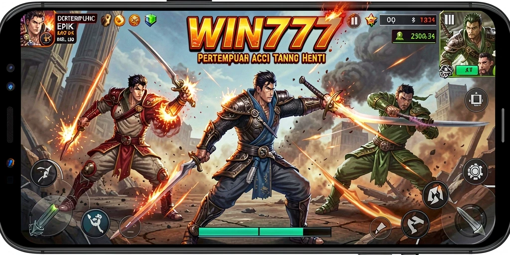 Tangkapan layar gameplay <strong>WIN777</strong> menampilkan aksi menegangkan dan pertempuran epik.