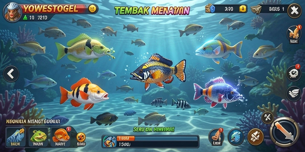 Gameplay seru tembak ikan dengan grafis menarik.