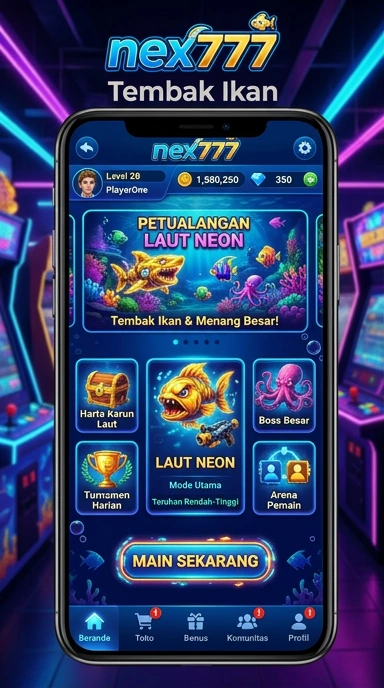 Tampilan antarmuka aplikasi nex777 yang menarik.