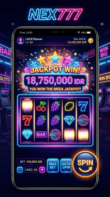 Pengguna sedang menjelajahi kategori aplikasi di nex777.